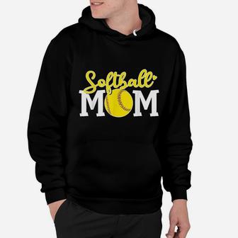 Softball Mom Cute For Mother Love Softball Hoodie | Crazezy