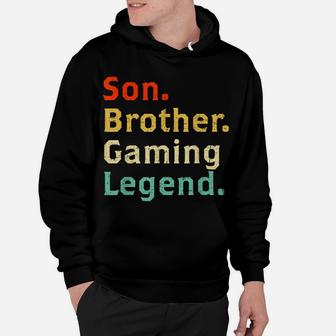 Son Brother Gaming Legend Gamer Gifts For Teen Boys Gaming Hoodie | Crazezy AU