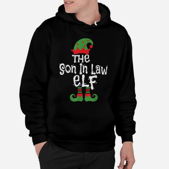 Son In Law Elf Family Matching Christmas Group Funny Pajama Hoodie | Crazezy