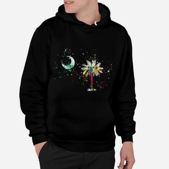South Carolina Flag Palmetto Tree And Moon Colorful Design Sweatshirt Hoodie | Crazezy UK