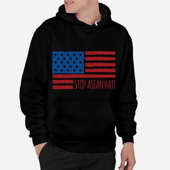 Stop Asian Hate Usa American Flag Aapi Community Love Pride Sweatshirt Hoodie | Crazezy