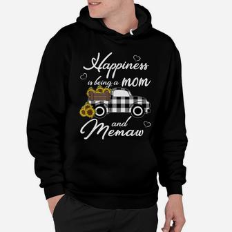 Sunflower Grandma Shirt Happiness Is Being A Mom And Memaw Hoodie | Crazezy DE