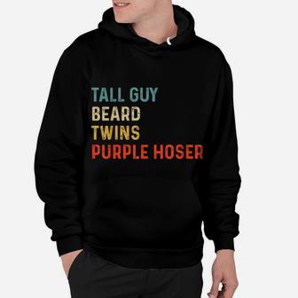 Tall Guy Beard Twins Purple Hoser Vintage Hoodie | Crazezy