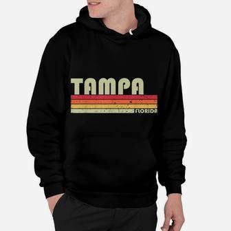 Tampa Fl Florida Funny City Home Roots Gift Retro 70S 80S Hoodie | Crazezy