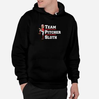 Team Pitcher Sloth Baseball Gift For Pet Lover Hoodie | Crazezy DE