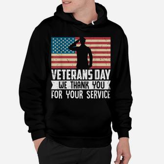 Thank You For Your Service Patriotic Veterans Day Hoodie | Crazezy UK