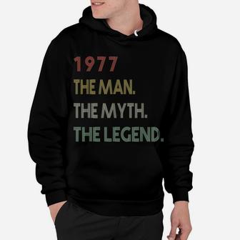 The Myth The Legend 1977 42Nd Birthday Gifts 42 Years Old Hoodie | Crazezy AU