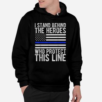 Thin Blue Line Shirt Police Flag Hero Hoodie | Crazezy AU