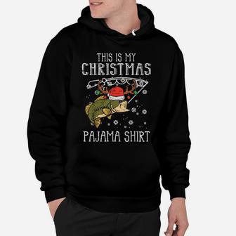 This Is My Christmas Pajama Shirt Fishing Xmas Pjs Dad Men Hoodie | Crazezy DE