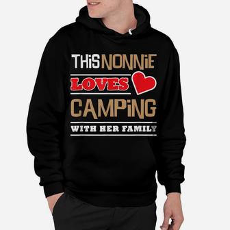 This Nonnie Loves Camping With Her Family Grandma Camp Hoodie | Crazezy CA
