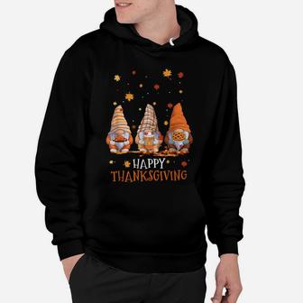 Three Gnomes Happy Thanksgiving Autumn Fall Pumpkin Spice Hoodie | Crazezy DE
