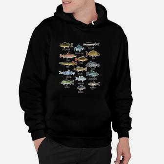 Types Of Freshwater Fish Species Fishing Hoodie | Crazezy CA