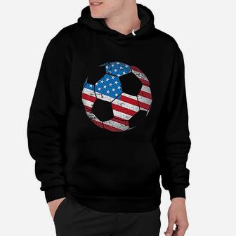 United States Soccer Ball Flag Jersey Usa Football Hoodie | Crazezy