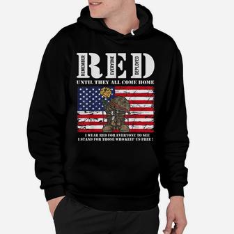 Until They Come Home My Soldier Red Friday Veterans Day Hoodie | Crazezy CA