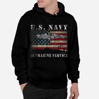 US Navy Submarine Service American Flag Vintage Tshirt Hoodie | Crazezy