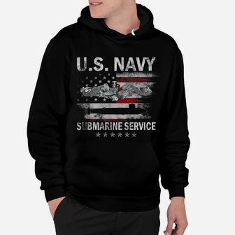 US Navy Submarines Silent Service Vintage Veterans Day Gift Hoodie | Crazezy