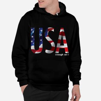Usa Enough Said American Flag Crewneck Sweatshirt Hoodie | Crazezy
