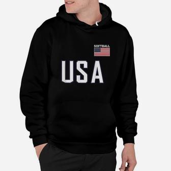 Usa Flag Softball Pocket Team Jersey Gift Top Hoodie | Crazezy CA