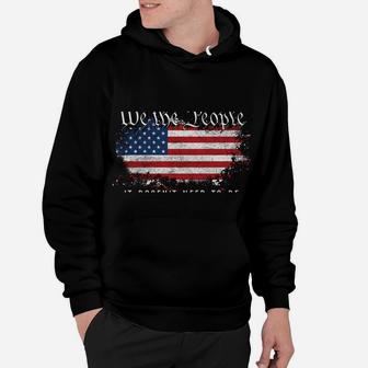 Vintage American Flag It Needs To Be Reread We The People Sweatshirt Hoodie | Crazezy