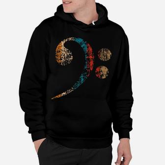 Vintage Bass Clef For Bass Players, Bassists & Bands Hoodie | Crazezy UK