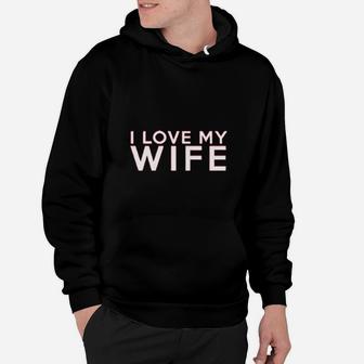 We Match I Love My Wife I Love My Husband Matching Couples Football Hoodie | Crazezy