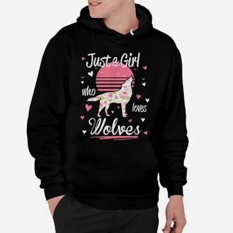 Wolf Shirt Just A Girl Who Loves Wolves Hoodie | Crazezy