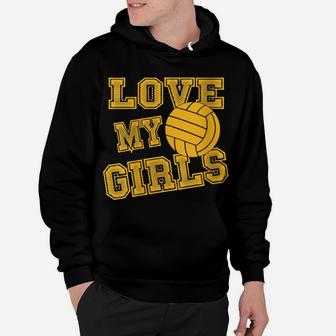 Womens Love My Girls Volleyball Shirt For Moms-Cute Volleyball Mom Hoodie | Crazezy