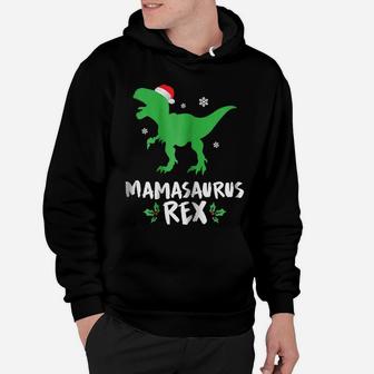 Womens Mama T Rex Matching Family Christmas Dinosaur Shirt Hoodie | Crazezy