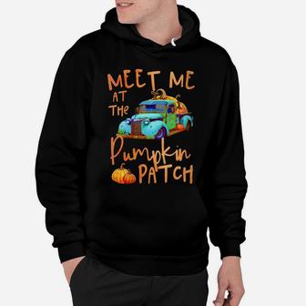 Womens Meet Me At The Pumpkin Patch Pickup Truck Autumn Fall Hoodie | Crazezy DE