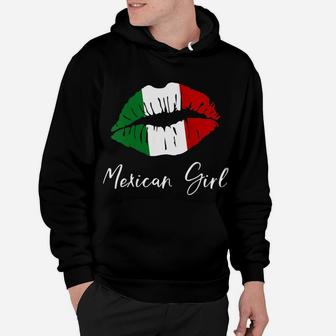 Womens Mexican Girl - Mexico Pride Latina Girl Lips Hoodie | Crazezy
