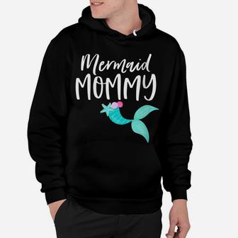 Womens Mom Birthday Party Outfit Dad Momma Girl Mermaid Mommy Hoodie | Crazezy AU