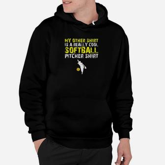 Womens Softball Pitcher Girl Funny Cute Gift Mom Daughter Hoodie | Crazezy
