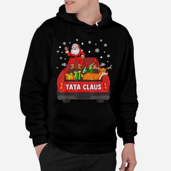Yaya Claus Shirt Red Truck Santa Reindeer Elf Christmas Hoodie | Crazezy AU