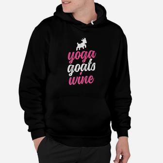 Yoga Goats Wine Women Zen Meditation Class Gift Hoodie | Crazezy