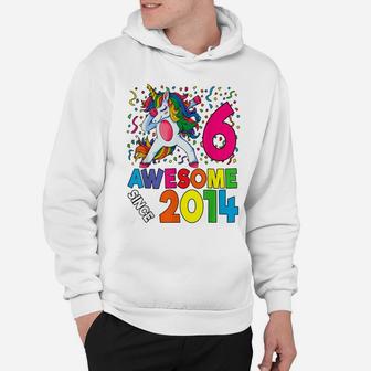 6Th Birthday Dabbing Unicorn Party Gift For 6 Years Old Girl Hoodie | Crazezy