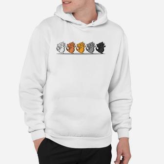 Adorable Cute Happy Funny Silly Line Dancing Cat Hoodie | Crazezy