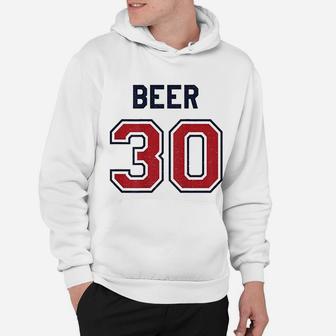 Beer 30 Athlete Uniform Jersey Funny Baseball Gift Graphic Hoodie | Crazezy CA
