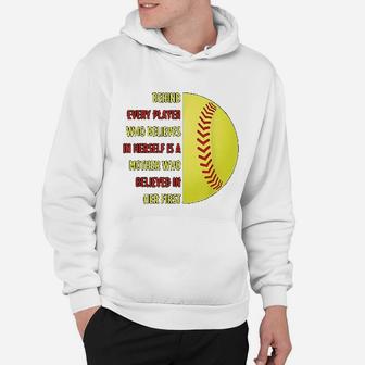 Behind Every Player Is A Mother Softball Gift Mother Day Hoodie | Crazezy