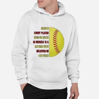 Behind Every Player Is A Mother Softball Hoodie | Crazezy