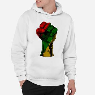 Black History Month T Shirt Fist Gift Women Men Kids Hoodie | Crazezy UK