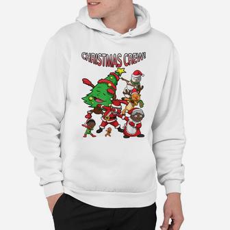 Black Santa Claus Shirt African American Christmas Crew Tee Hoodie | Crazezy