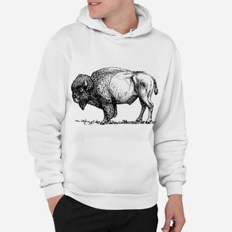 Buffalo Bison Tatanka American West Wildlife Design Hoodie | Crazezy UK
