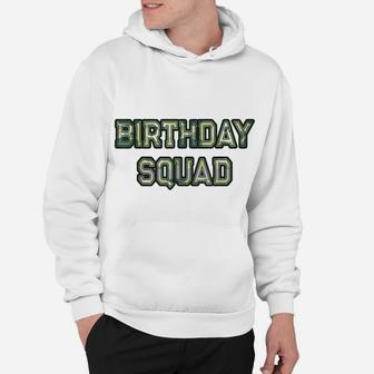 Camouflage Themed Birthday Party Squad Military Hunting Camo Hoodie | Crazezy DE