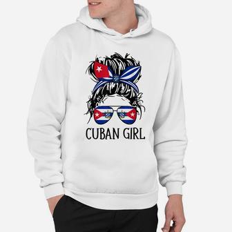 Cuban Girl Messy Hair Cuba Flag Coat Of Arms Hoodie | Crazezy