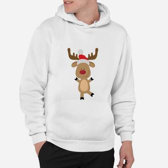 Dancing Rudolph Red Nosed Reindeer Merry Christmas Hoodie | Crazezy