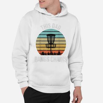 Disc Golf Shirt Funny Dad Bangs Chains Retro Disc Golf Gift Hoodie | Crazezy CA