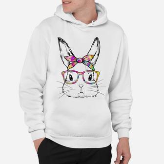 Dy Cute Bunny Face Tie Dye Glasses Easter Day Hoodie | Crazezy DE