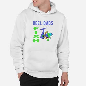 Fathers Day Fishing Reel Cool Dad Son Dads Fish Gift Premium Hoodie | Crazezy