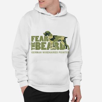 Fear The Beard - Camo German Wirehaired Pointer Hunting Dog Hoodie | Crazezy