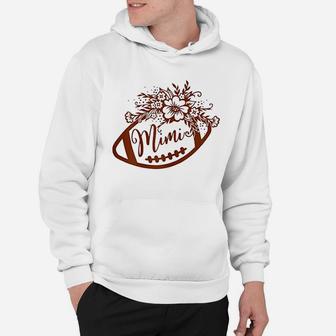 Football Mimi With Floral Patterns Game Day Grandma Lover Hoodie | Crazezy UK